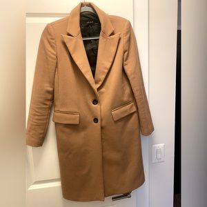 Zara Basic Camel Wool Coat